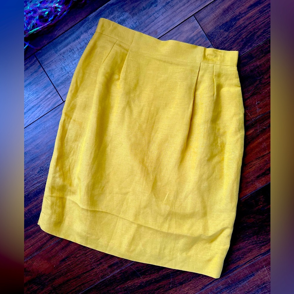 Vintage David N linen skirt 28/29